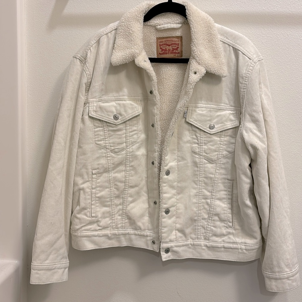 EX-BOYFRIEND CORDUROY SHERPA TRUCKER JACKET